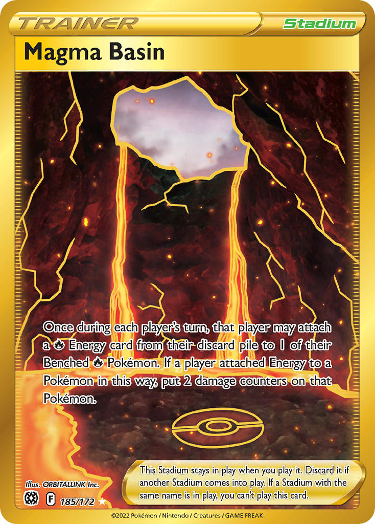 (185/172) Pokemon TCG Brilliant Stars Single: Magma Basin Secret Rare