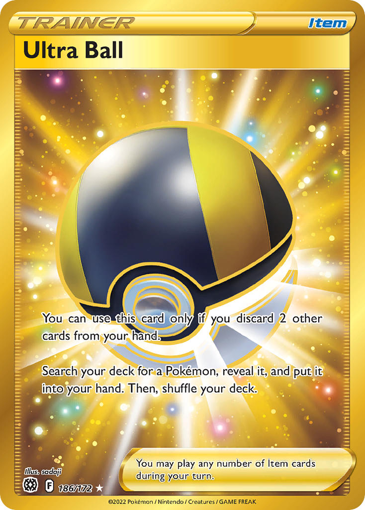(186/172) Pokemon TCG Brilliant Stars Single: Ultra Ball Secret Rare