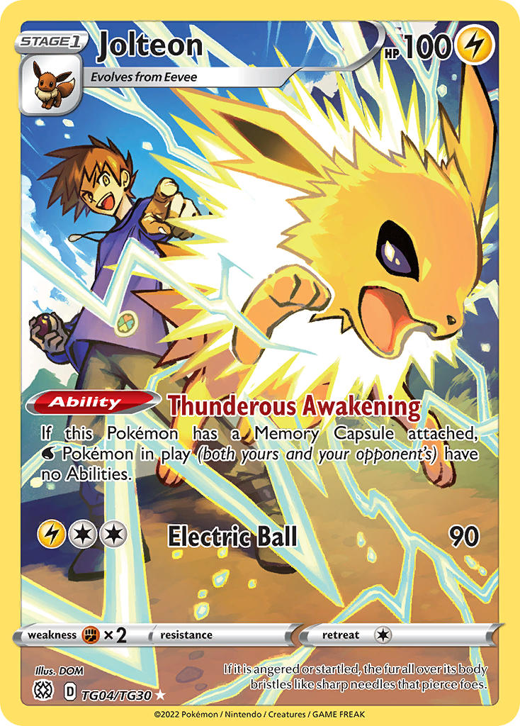 (TG04/TG30) Pokemon TCG Brilliant Stars Single: Jolteon Holo Rare