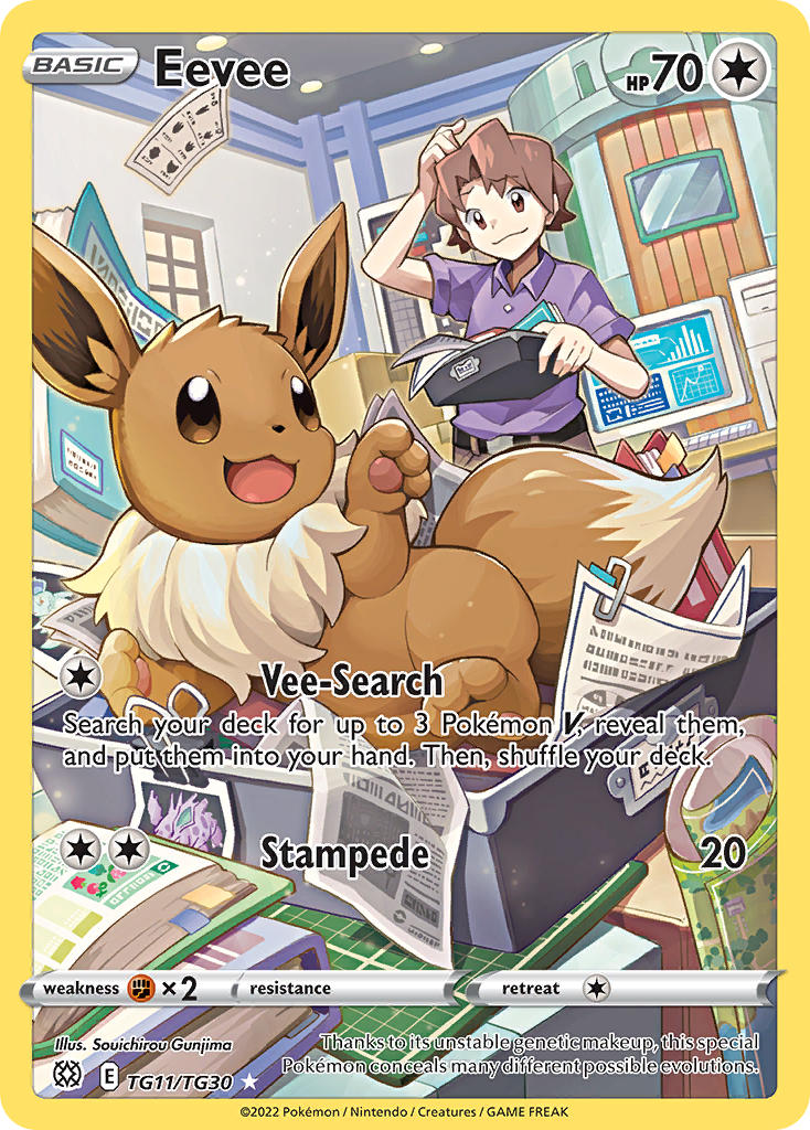 (TG11/TG30) Pokemon TCG Brilliant Stars Single: Eevee Holo Rare