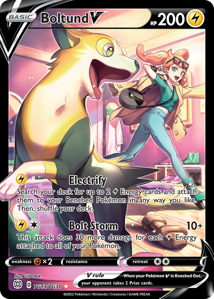 (TG13/TG30) Pokemon TCG Brilliant Stars Single: Boltund V Ultra Rare