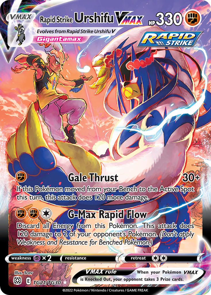 (TG21/TG30) Pokemon TCG Brilliant Stars Single: Rapid Strike Urshifu VMAX Ultra Rare