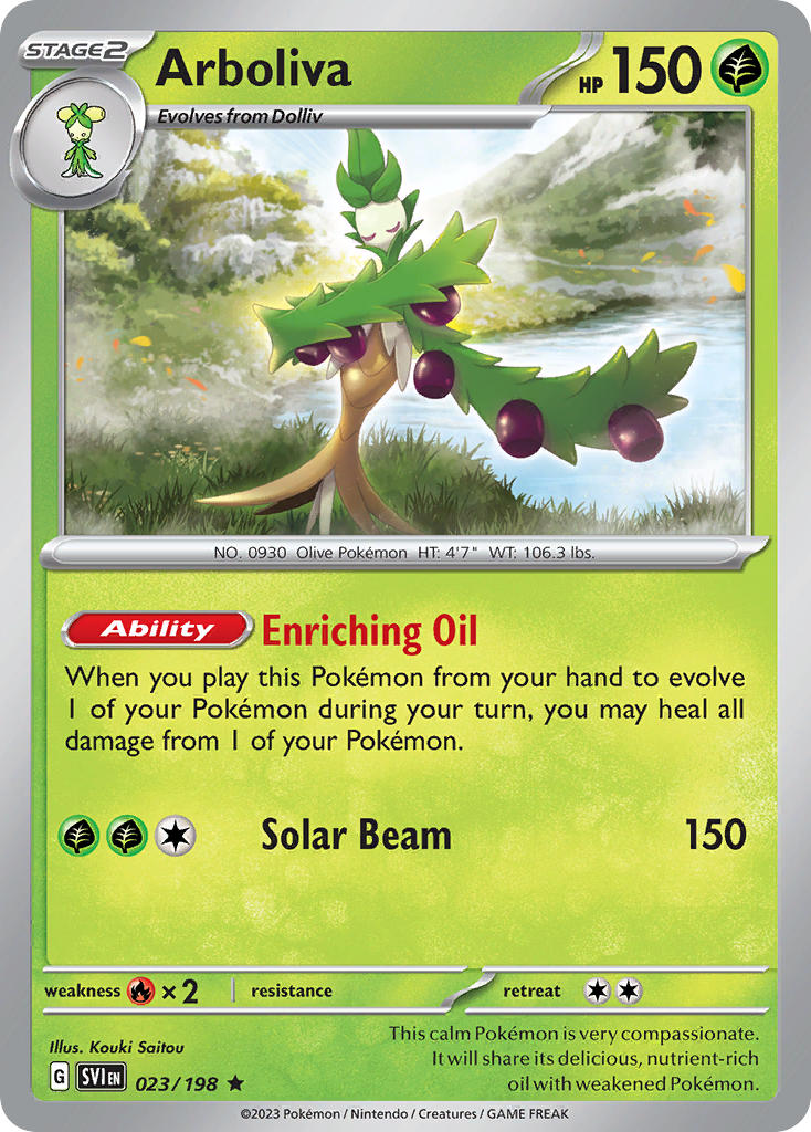 (023/198) Pokemon TCG Scarlet & Violet Single: Arboliva Promo