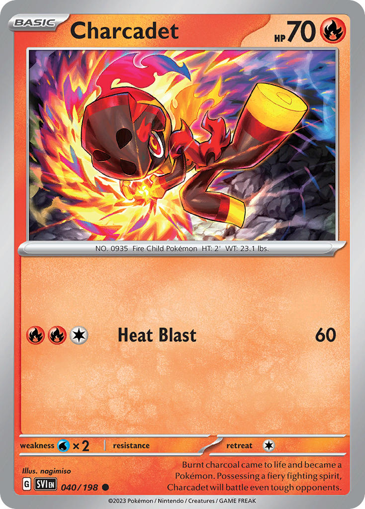 (040/198) Pokemon TCG Scarlet & Violet Single: Charcadet Reverse Holo Common