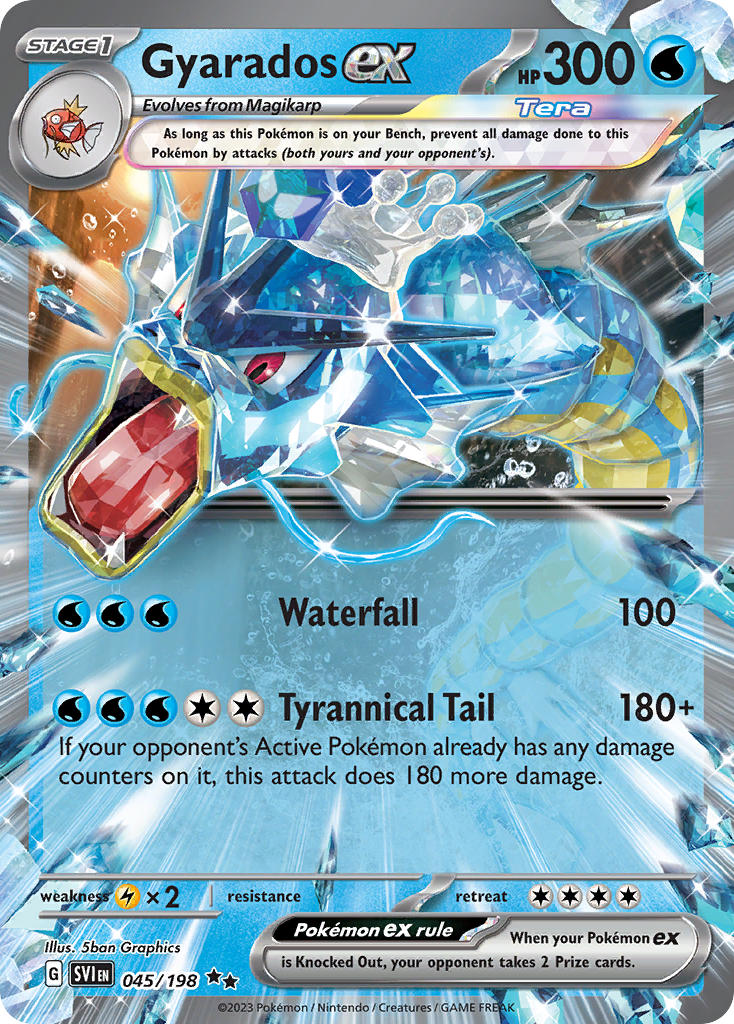 (045/198) Pokemon TCG Scarlet & Violet Single: Gyarados ex Double Rare