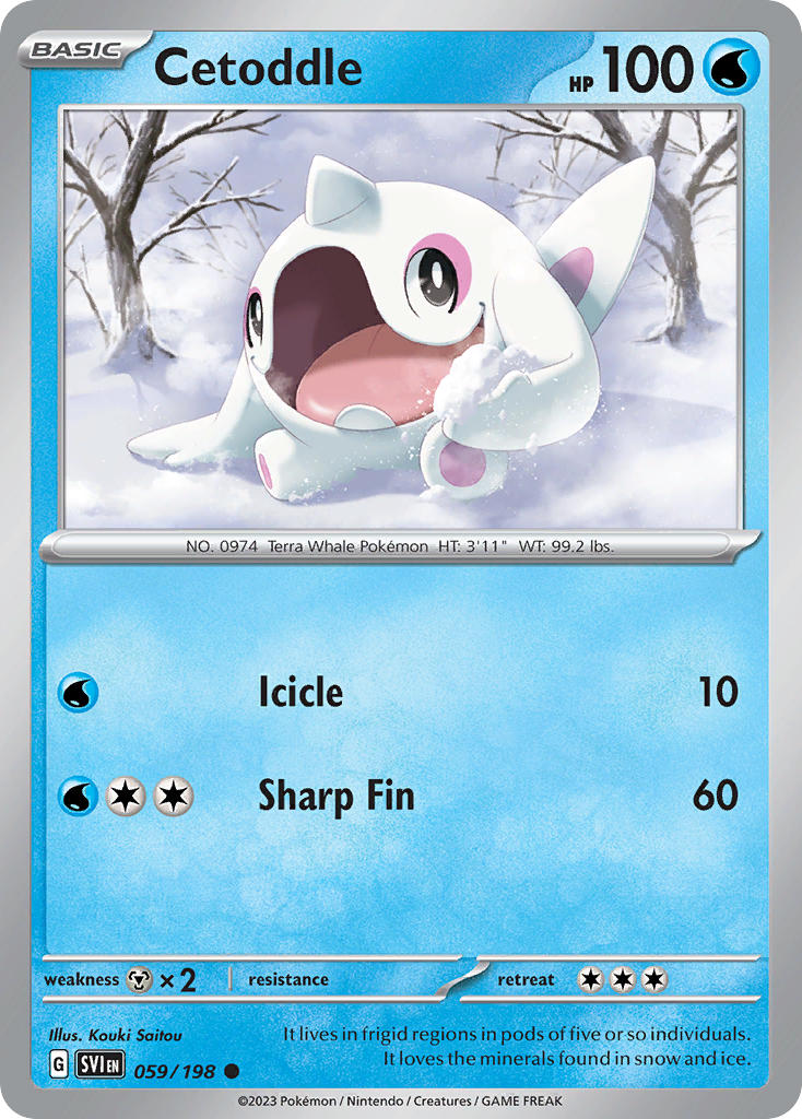 (059/198) Pokemon TCG Scarlet & Violet Single: Cetoddle Reverse Holo Common