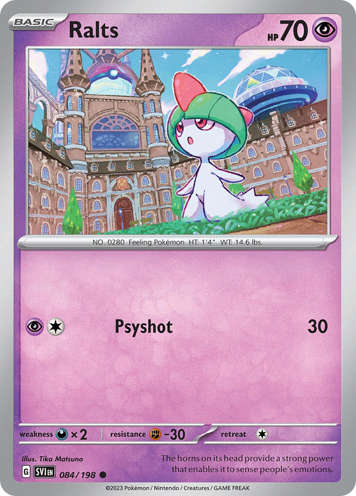 (084/198) Pokemon TCG Scarlet & Violet Single: Ralts Reverse Holo Common