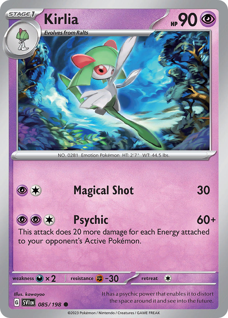 (085/198) Pokemon TCG Scarlet & Violet Single: Kirlia Reverse Holo Common