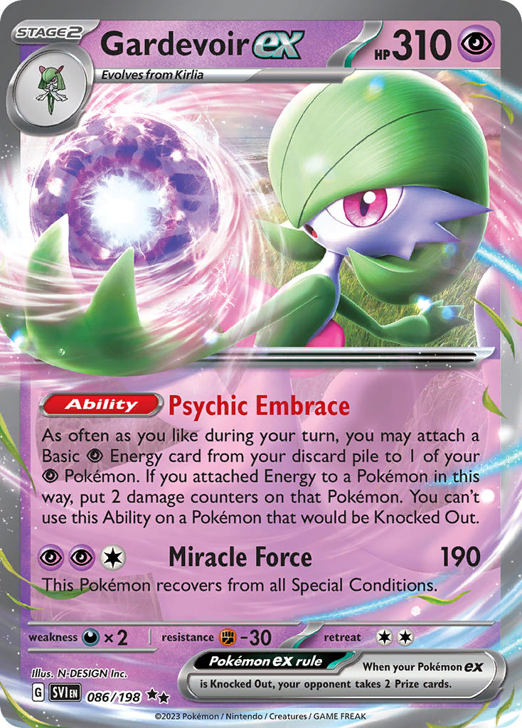 (086/198) Pokemon TCG Scarlet & Violet Single: Gardevoir ex Double Rare