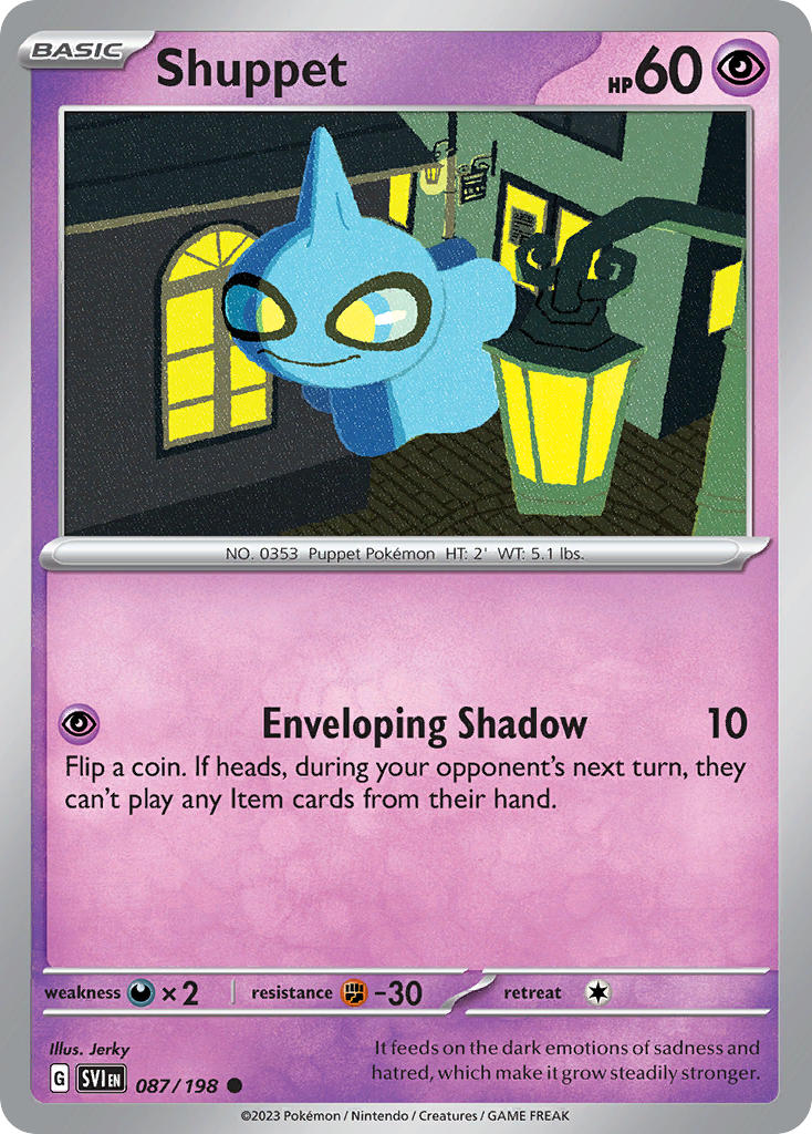 (087/198) Pokemon TCG Scarlet & Violet Single: Shuppet Common