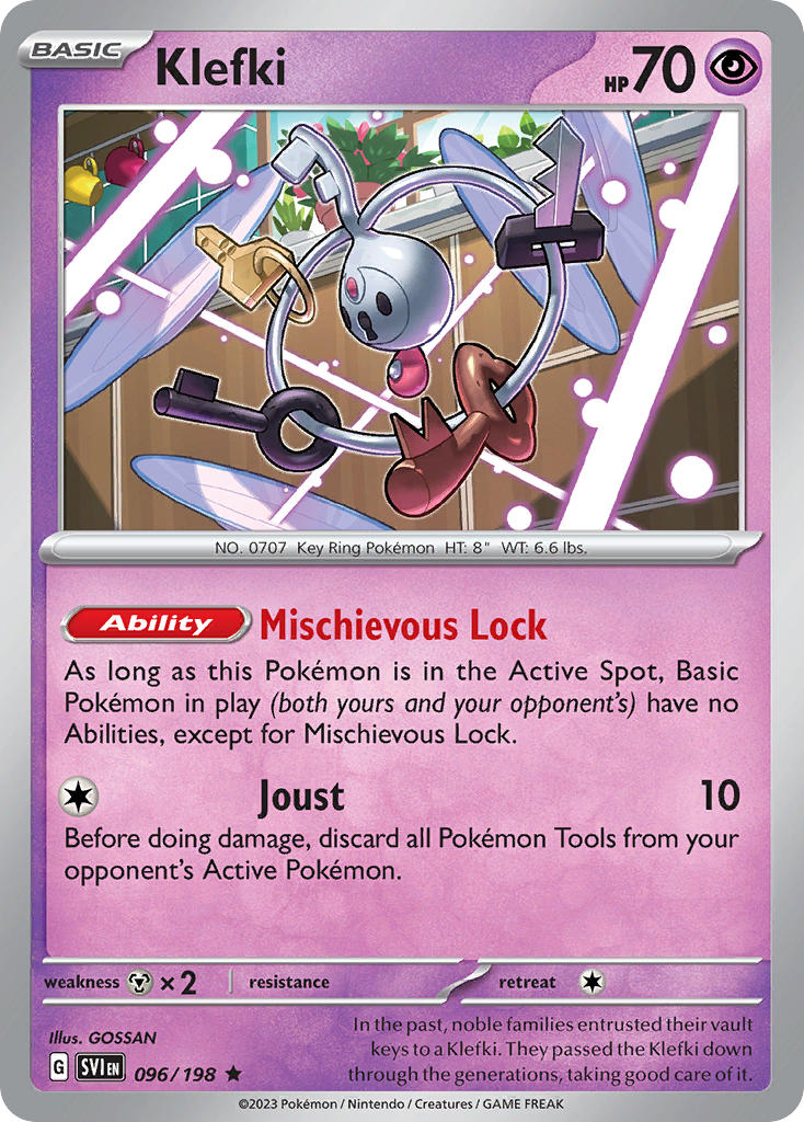 (096/198) Pokemon TCG Scarlet & Violet Single: Klefki Rare
