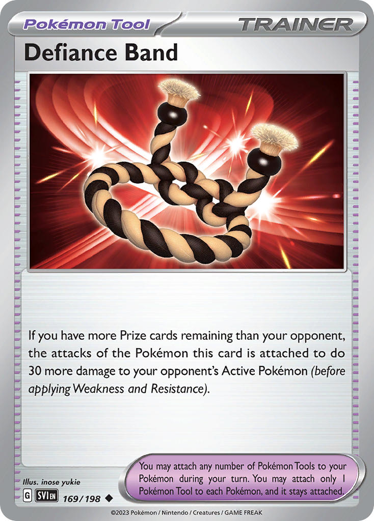 (169/198) Pokemon TCG Scarlet & Violet Single: Defiance Band Uncommon