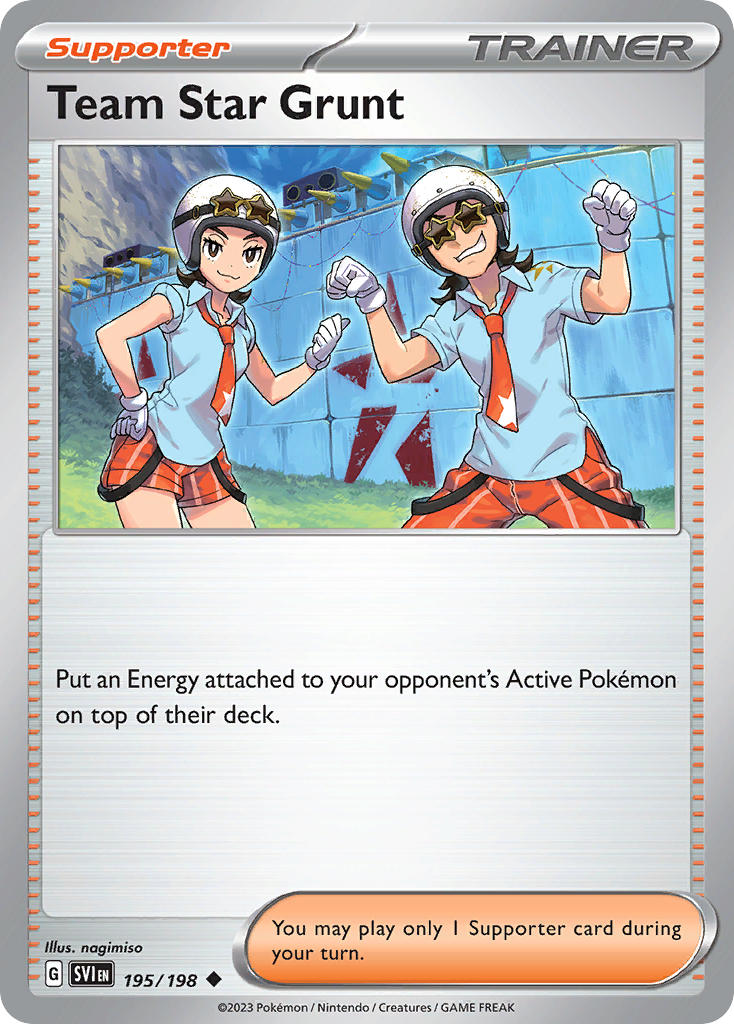 (195/198) Pokemon TCG Scarlet & Violet Single: Team Star Grunt Reverse Holo Uncommon