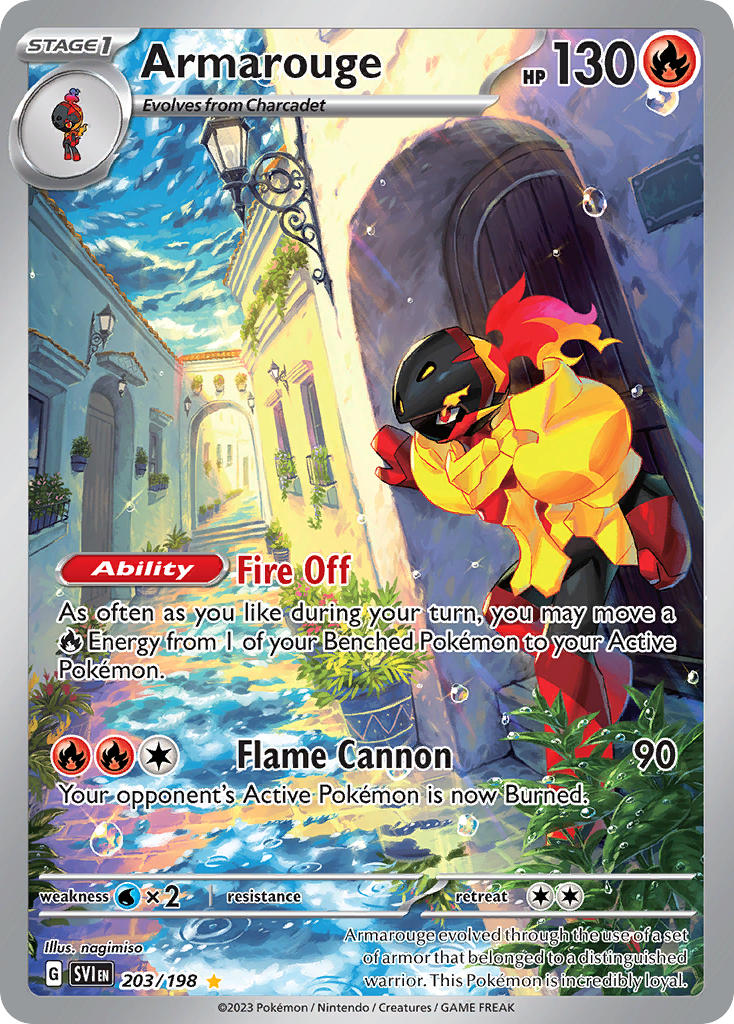 (203/198) Pokemon TCG Scarlet & Violet Single: Armarouge Illustration Rare
