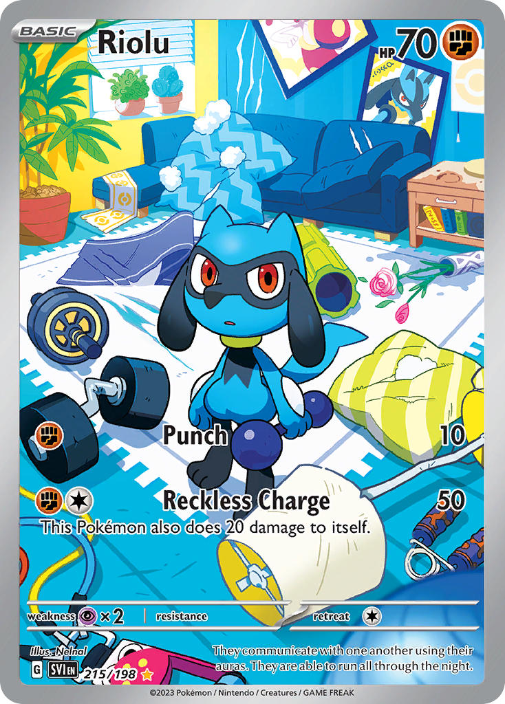 (215/198) Pokemon TCG Scarlet & Violet Single: Riolu Illustration Rare
