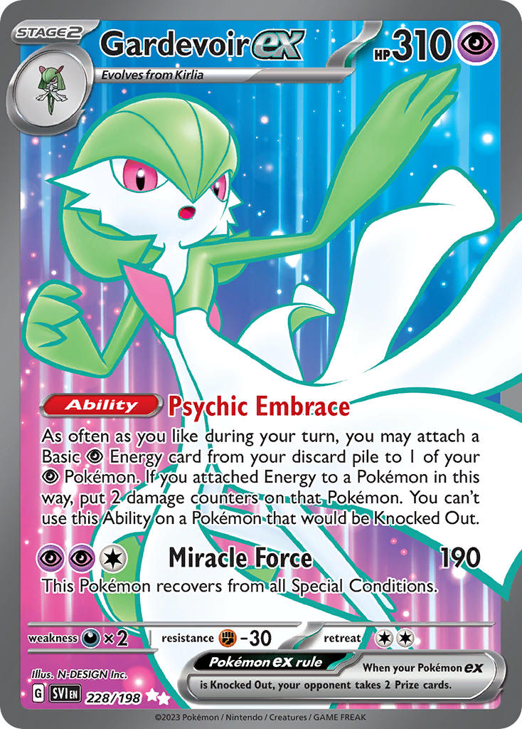 (228/198) Pokemon TCG Scarlet & Violet Single: Gardevoir ex Ultra Rare