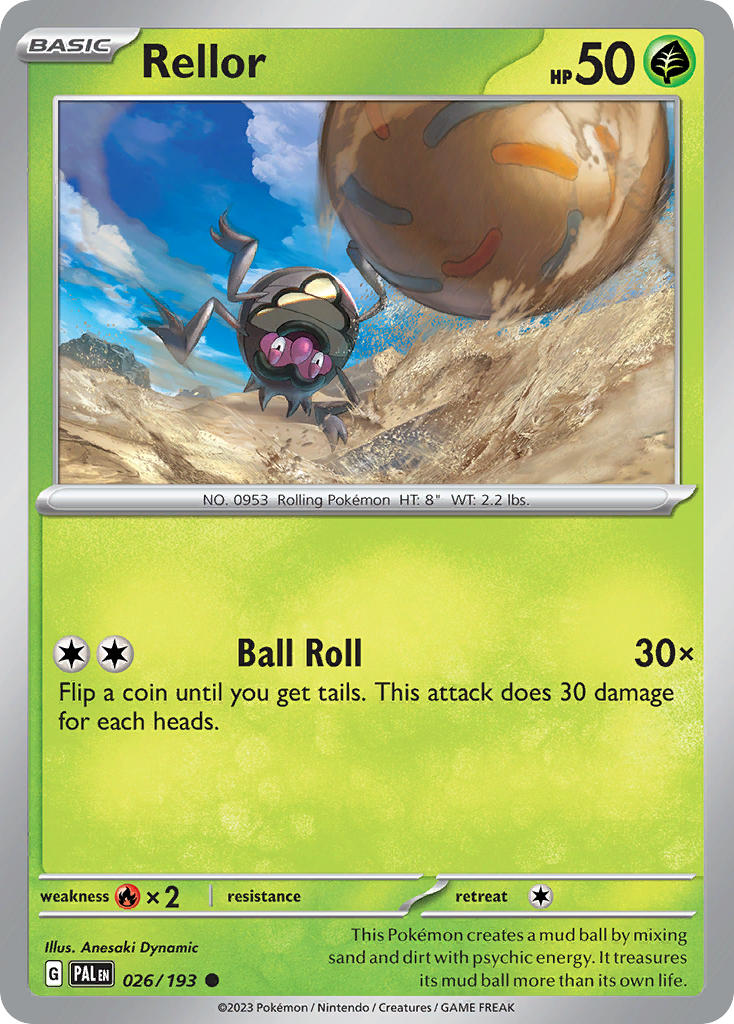 Pokemon TCG Paldea Evolved Single: Rellor Non-Holo (026/193)
