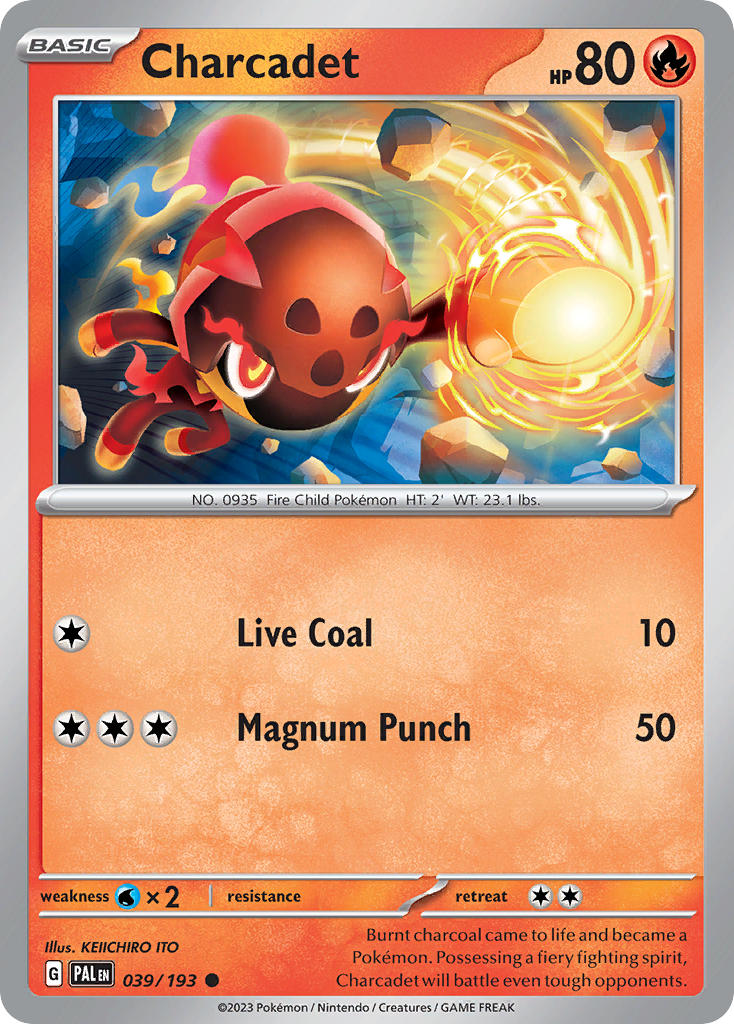 Pokemon TCG Paldea Evolved Single: Charcadet Reverse Holo (039/193)