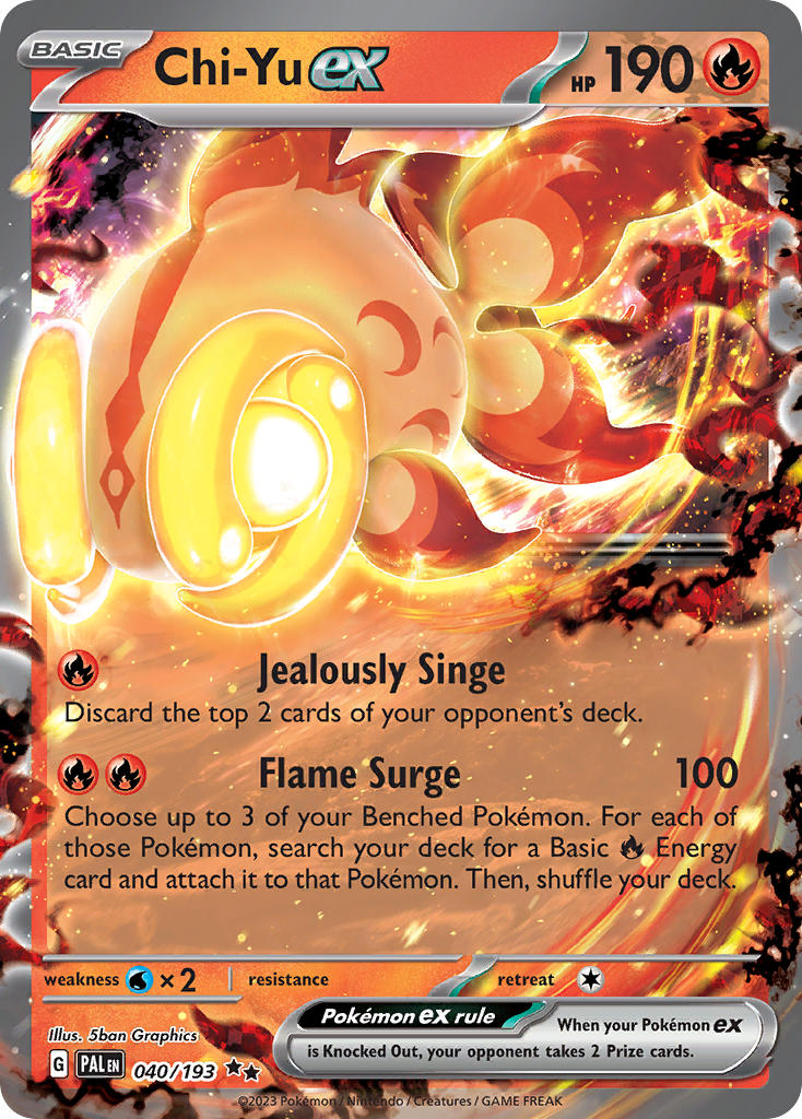 Pokemon TCG Paldea Evolved Single: Chi-Yu ex Holo (040/193)