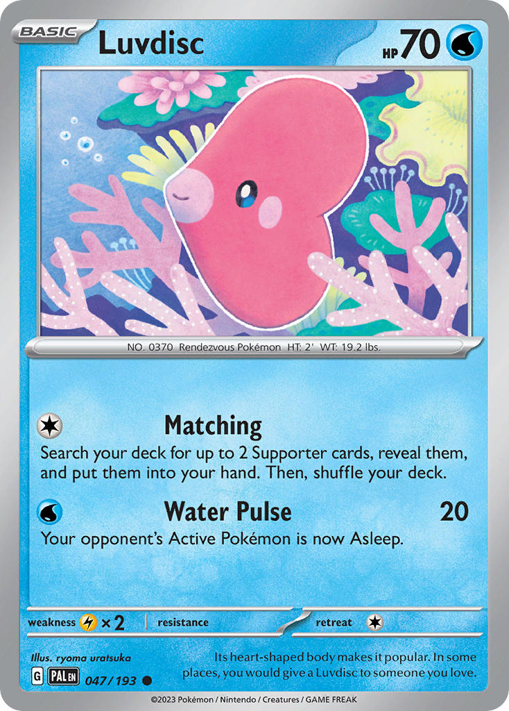 Pokemon TCG Paldea Evolved Single: Luvdisc Non-Holo (047/193)