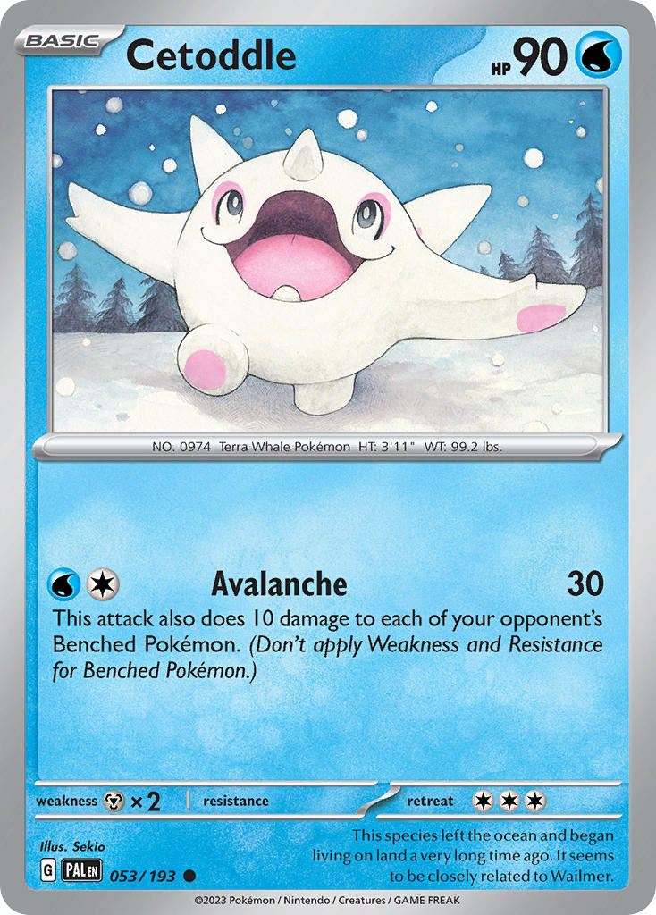Pokemon TCG Paldea Evolved Single: Cetoddle Non-Holo (053/193)