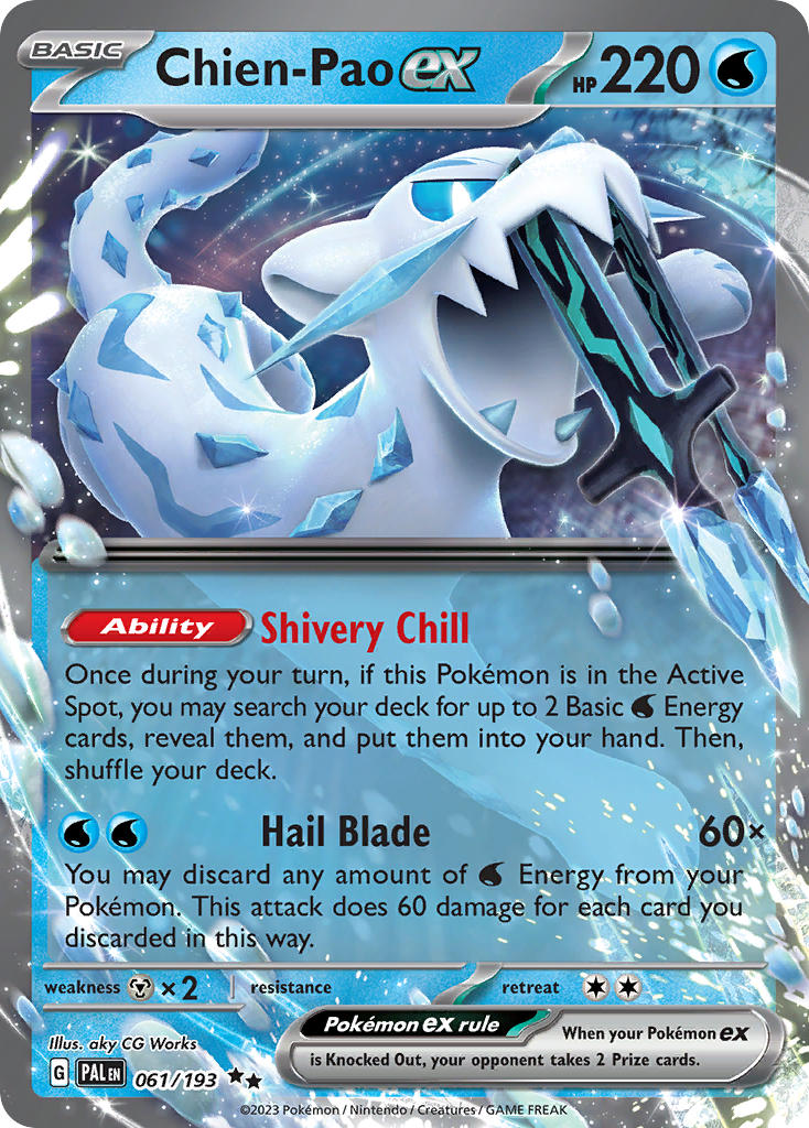 Pokemon TCG Paldea Evolved Single: Chien-Pao ex Holo (061/193)