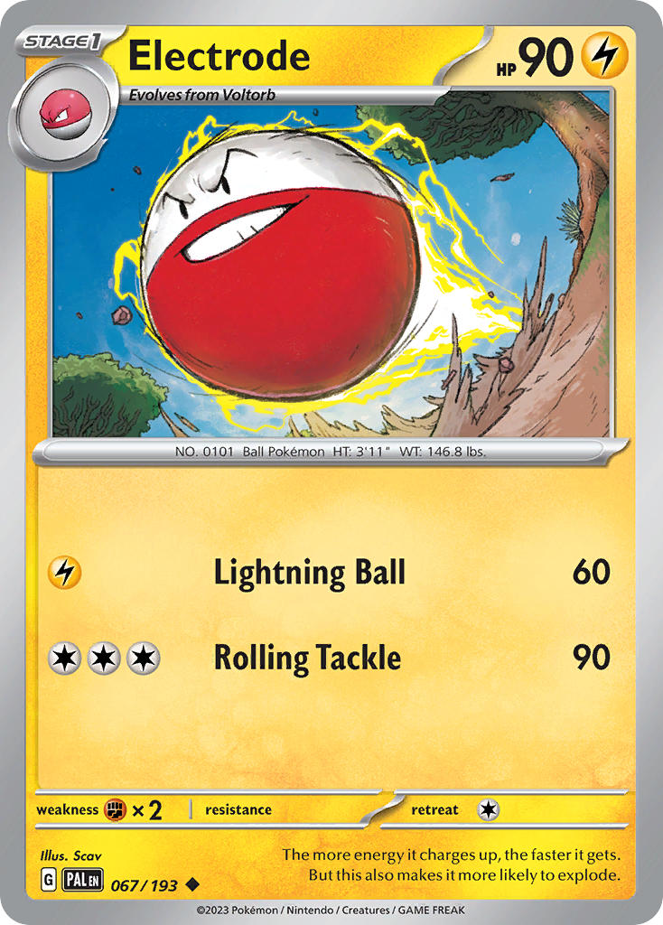 Pokemon TCG Paldea Evolved Single: Electrode Non-Holo (067/193)