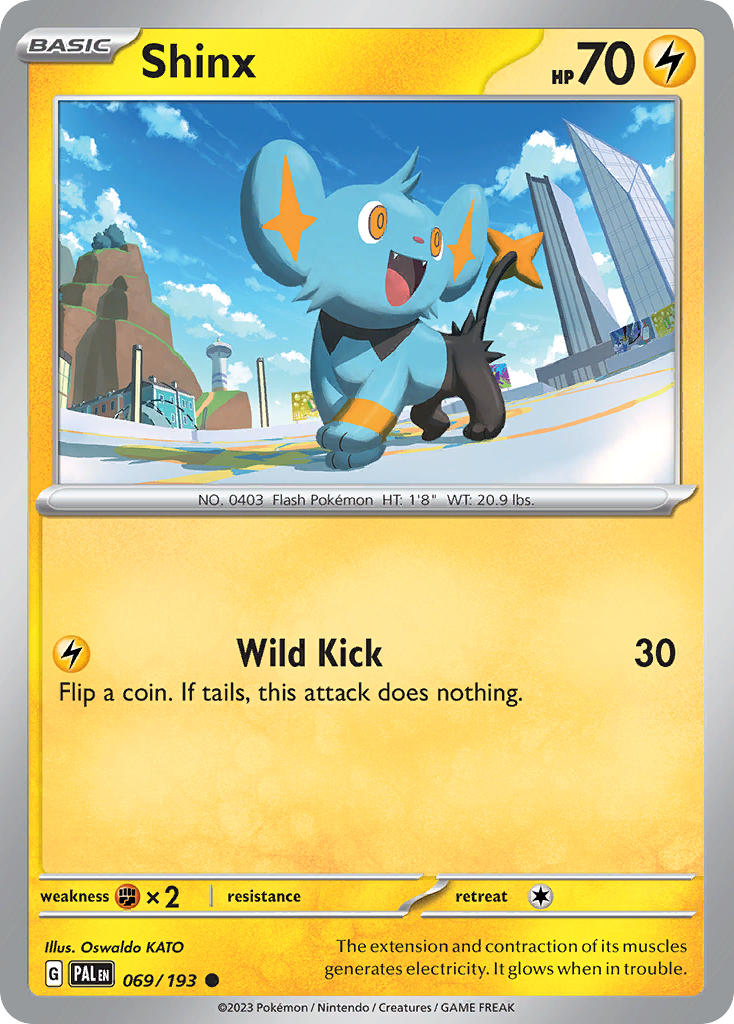 Pokemon TCG Paldea Evolved Single: Shinx Reverse Holo (069/193)