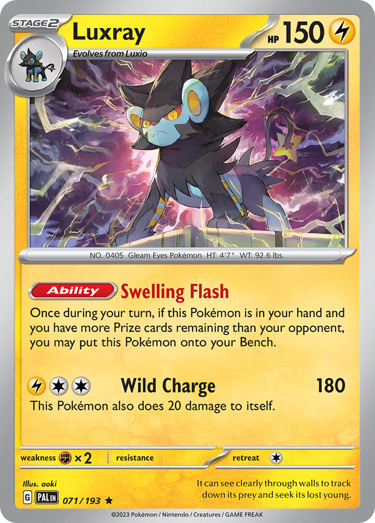 Pokemon TCG Paldea Evolved Single: Luxray Reverse Holo (071/193)
