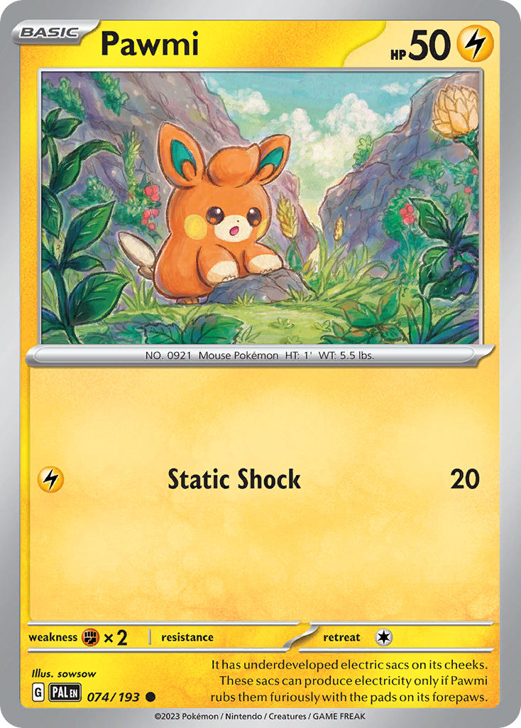 Pokemon TCG Paldea Evolved Single: Pawmi Non-Holo (074/193)
