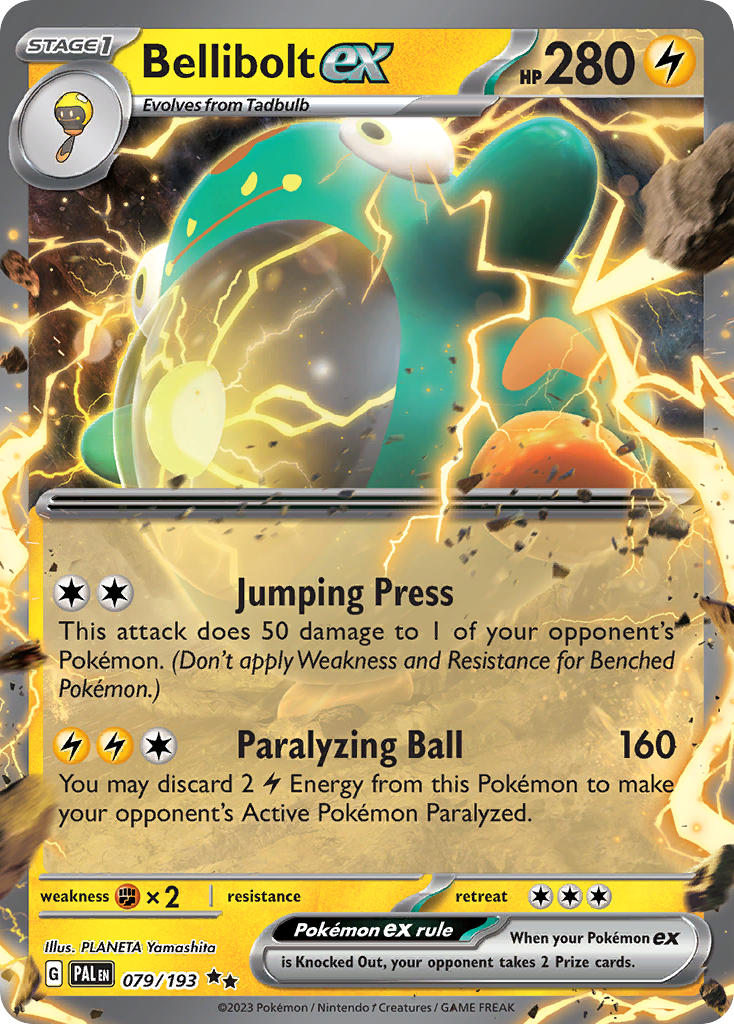 Pokemon TCG Paldea Evolved Single: Bellibolt ex Holo (079/193)