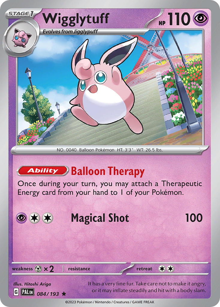 Pokemon TCG Paldea Evolved Single: Wigglytuff Holo (084/193)