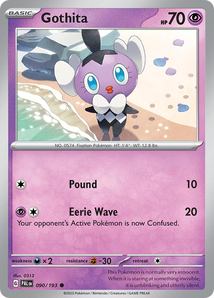 Pokemon TCG Paldea Evolved Single: Gothita Reverse Holo (090/193)