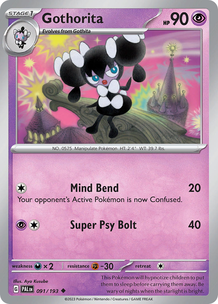 Pokemon TCG Paldea Evolved Single: Gothorita Reverse Holo (091/193)