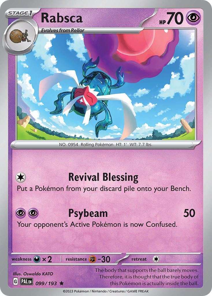 Pokemon TCG Paldea Evolved Single: Rabsca Reverse Holo (099/193)