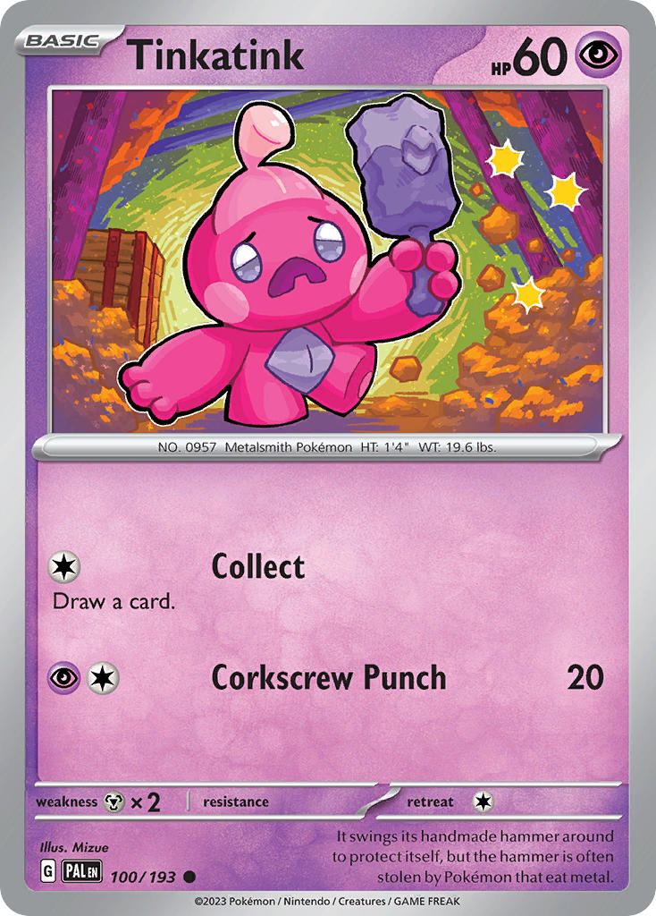 Pokemon TCG Paldea Evolved Single: Tinkatink Non-Holo (100/193)