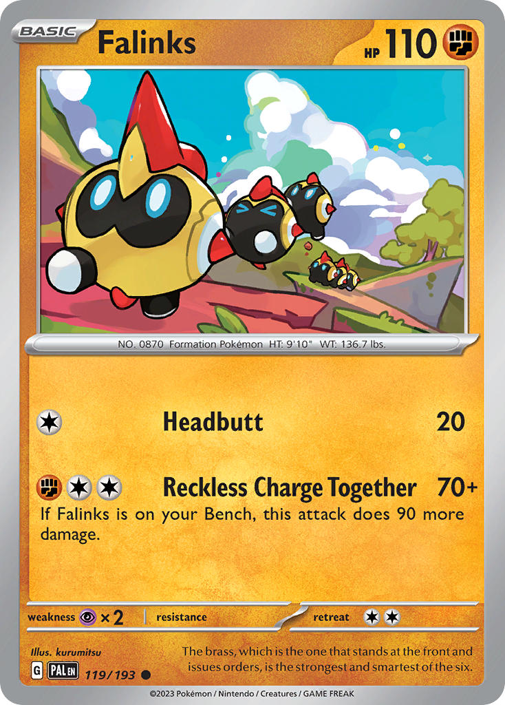 Pokemon TCG Paldea Evolved Single: Falinks Non-Holo (119/193)