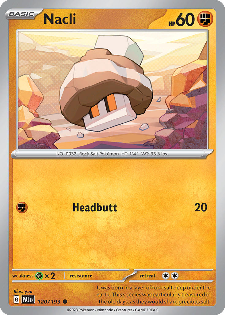 Pokemon TCG Paldea Evolved Single: Nacli Non-Holo (120/193)