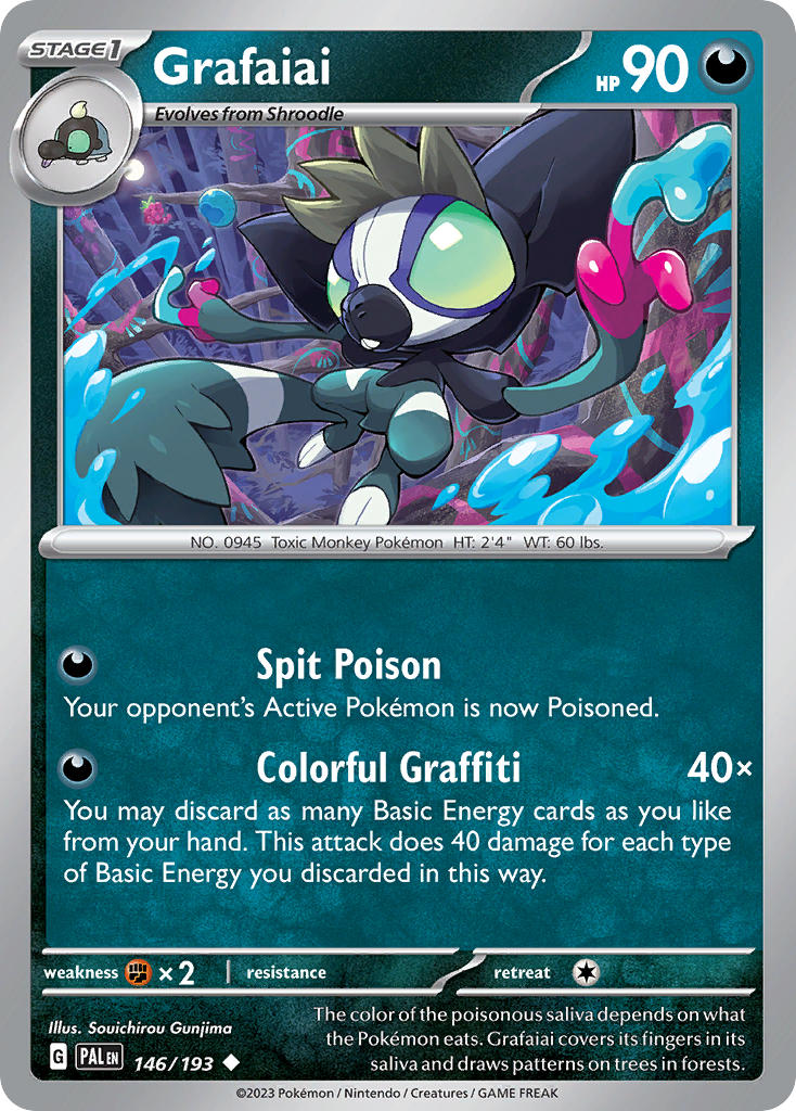 Pokemon TCG Paldea Evolved Single: Grafaiai Non-Holo (146/193)