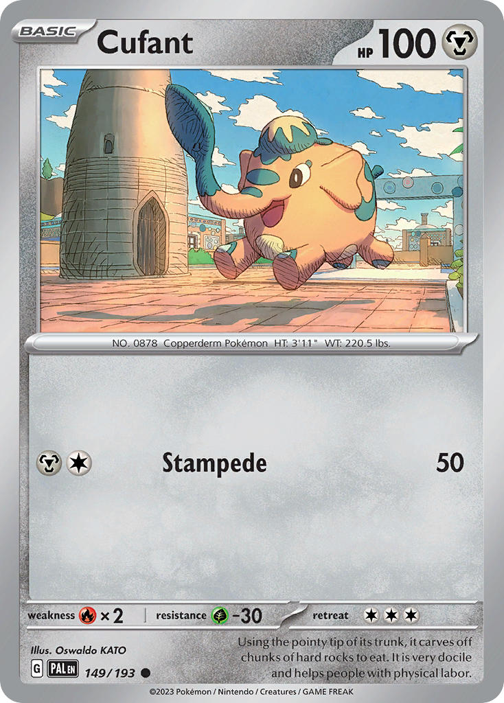 Pokemon TCG Paldea Evolved Single: Cufant Reverse Holo (149/193)