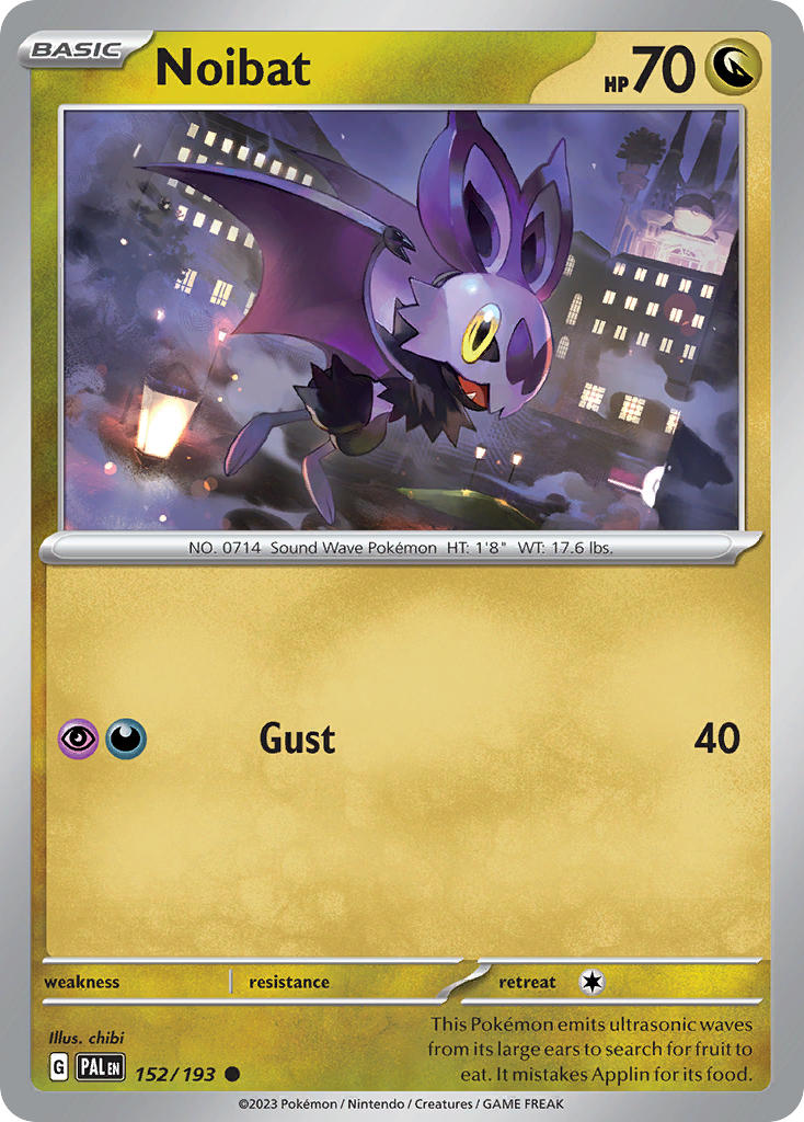 Pokemon TCG Paldea Evolved Single: Noibat Non-Holo (152/193)