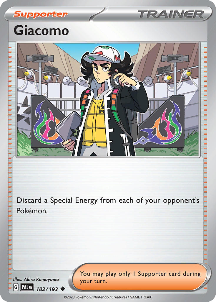 Pokemon TCG Paldea Evolved Single: Giacomo Reverse Holo (182/193)