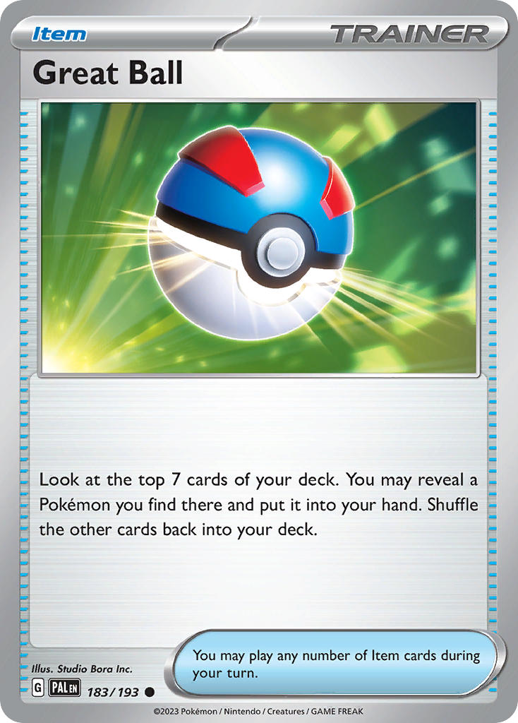 Pokemon TCG Paldea Evolved Single: Great Ball Non-Holo (183/193)