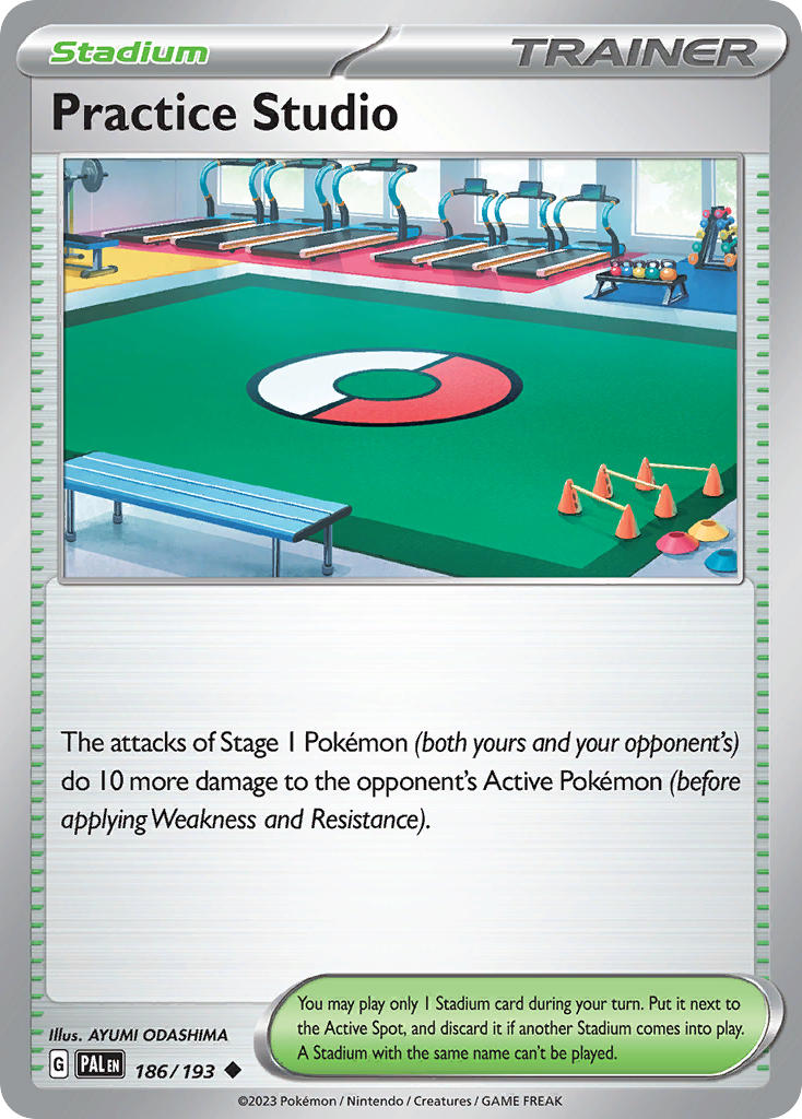 Pokemon TCG Paldea Evolved Single: Practice Studio Non-Holo (186/193)