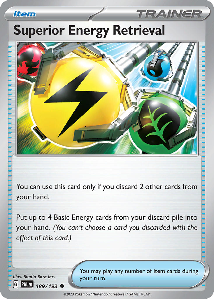 Pokemon TCG Paldea Evolved Single: Superior Energy Retrieval Reverse Holo (189/193)