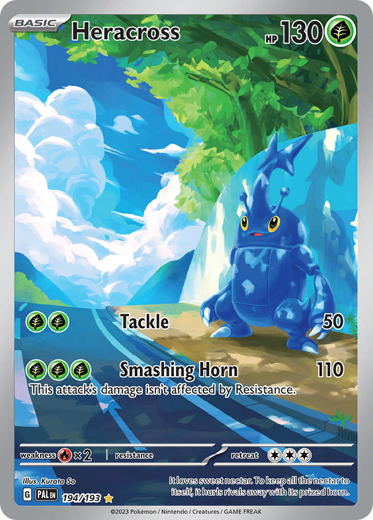 Pokemon TCG Paldea Evolved Single: Heracross Holo (194/193)