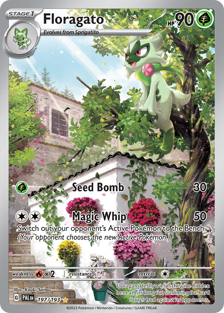 Pokemon TCG Paldea Evolved Single: Floragato Holo (197/193)