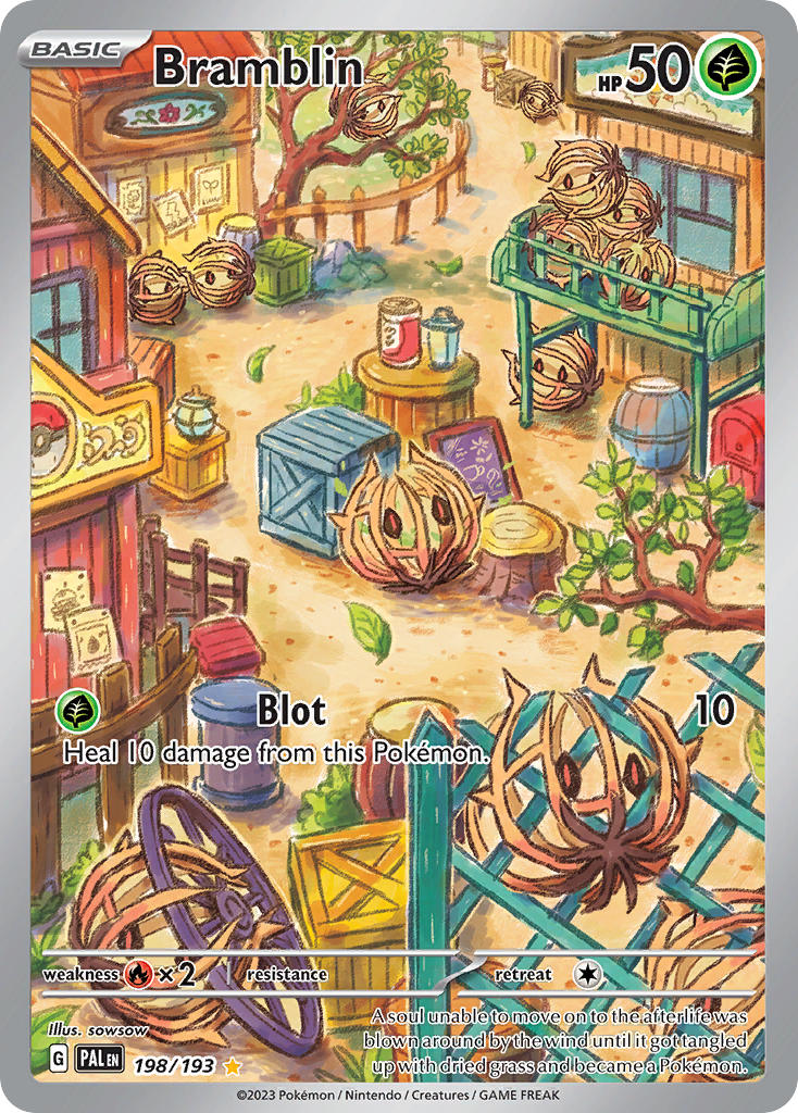 Pokemon TCG Paldea Evolved Single: Bramblin Holo (198/193)