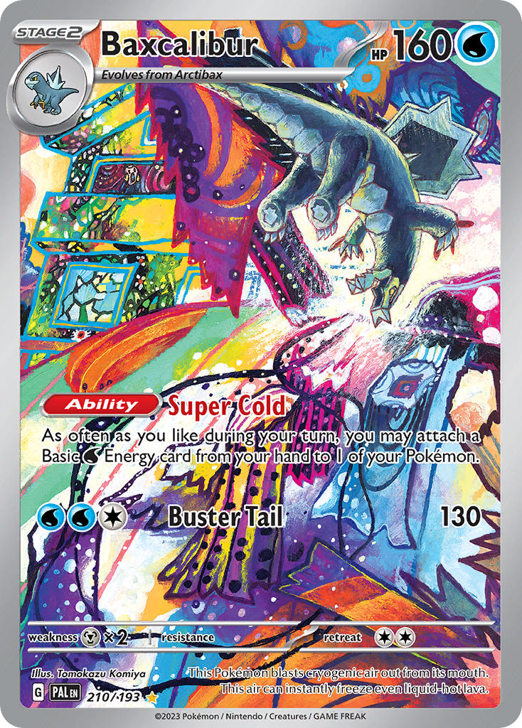 Pokemon TCG Paldea Evolved Single: Baxcalibur Holo (210/193)