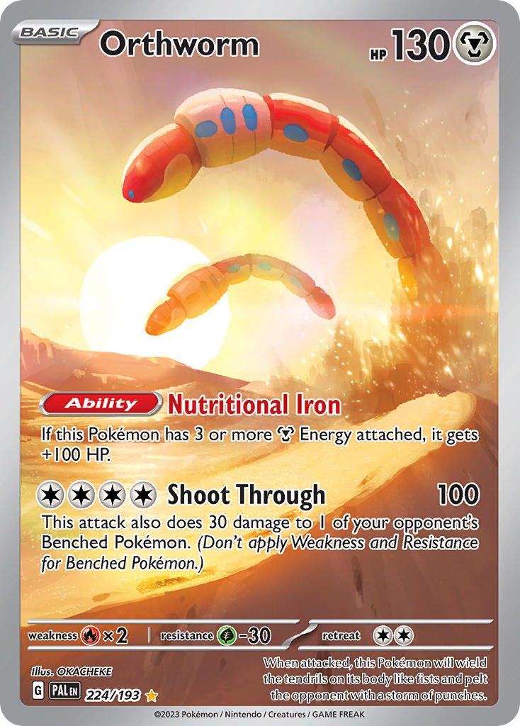 Pokemon TCG Paldea Evolved Single: Orthworm Holo (224/193)